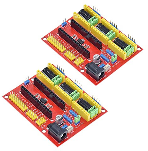 Hailege 2pcs CNC Shield V4 Engraving Machine Expansion Board for 3D Printer/ Nano/A4988 Reprap Stepper Drive Boards