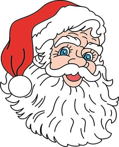 U24 Aufkleber Weihnachtsmann Kopf Weihnachten 27 x 33 cm Autoaufkleber Sticker Konturschnitt