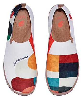 UIN Damen Kunstgemalte Reiseschuhe Slipper Casual Loafers Leichter Komfort Mode Sneaker Toledo Ⅰ Hold That Color (39)