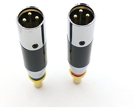 ZUMLED 2pcs Prise XLR vers Adaptateur de Prise Femelle RCA Or