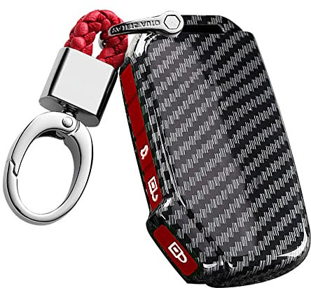 ontto Autoschlüssel Hülle Passt für Kia Sportage R GT Stinger Sorento Ceed Cerato Forte NIRO Soul Telluride Proceed Seltos ABS Schutzhülle Schlüsselhülle Schlüsselanhänger Schlüsseletui 3 Tasten-Rot