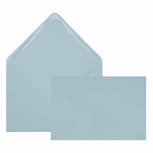 Edition Seidel 100 blaue hellblaue Premium Briefumschläge Umschläge Kuvert farbig Format ähnlich B6 12,0 x 17,5 cm 80 g/m² (Blau Hellblau, 100 Stück/Pieces/Pièce)