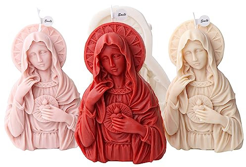 Xidmold Heilige Maria Silikonform Kerzenform, Madonna Maria Mutter Gottes Kerzengießform, Kerze Form Gießform Für Kerzen Machen, Statue, Handwerk Ornamente