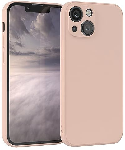 EAZY CASE - Custodia in silicone per iPhone 13 Mini Custodia morbida protettiva con protezione della fotocamera Protezione sottile Premium Cover TPU Telefono Bumper in Rosa