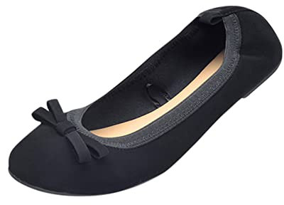 Zapatos Tallas Grandes Mujer: Zapatillas Punta Tallas Grandes Ballet Descalzos Silicona Ritmica Bailarinas Plegables Canvas Zapatos Flamenca Elástico Bailarina De Ballet Merceditas Lona Negro