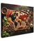 MuchoWow© Wandbilder 80x60 cm Schlafzimmer Home Deko Wohnung Bild Wohnzimmer Fotoleinwand Wand Bilder Leinwand Wall Decor Wanddeko Kräuter - Gewürze - Weltkarte - Braun - Löffel - Küche