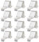 Uonlytech 12pcs Shelf Clips Heavy Duty Adjustable Supports Metal Shelving Brackets for Kitchen Cabinet Bookcase 8mm