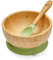 Tiggi Bamboo Baby Bowl from Suction Base Baby Weaning Bowl (Soft Green)