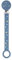 Nattou Pacifier Clip with Universal Holder Silicone, 21 cm, Dark Blue Pattern