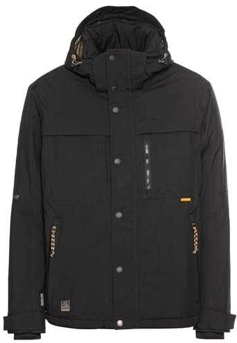 camel active Herren teXXXactive® Funktionsjacke mit Abnehmbarer Kapuze Schwarz, menswear-64