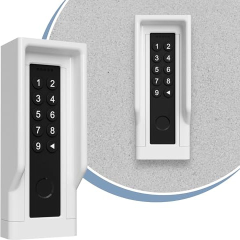 Cleverstation Wandhalterung - passend für Nuki Keypad 2 Türschloss mit Fingerabdruck, Fingerprint Türöffner Halter, Türschloss Smart Halterung, Smartes Türschloss Wandmontage mit Dach (Weiß)