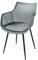 Riess Ambiente Esszimmerstuhl SIGNUM Salbei schwarz Kunststoff Gartenstuhl Indoor Outdoor mit Armlehnen Balkonstuhl