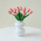 JSPYFITS Vase à fleurs hydroponique en verre coloré à 2 bulles, style Funky, décoration de table pour maison/bureau/mariage/fête, 18 cm, blanc