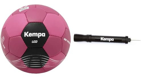 Leo & Kompakte Zwei-Wege-Ballpumpe für Handball, Fußball, Basketball etc., Luftpumpe mit Dual Action, Doppelhub-Pumpe, inkl. Ventil-Nadel, 200180001, Schwarz