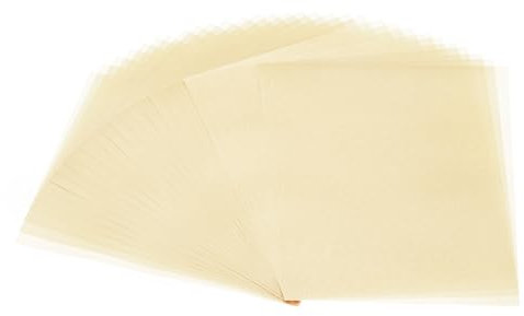 PATIKIL 30 Blätter Pergamentpapier 14x10.8cm, Pergamentpapier Bedruckbares Transparentpapier 100GSM Farbig für Einladungen Laser InkJet Druck Kartenherstellung Basteln, Hellgold