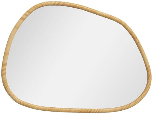HOMCOM Specchio da Parete Moderno con Bordi Irregolari, Specchiera con Cornice in Legno per Camera, Soggiorno, Ingresso, 70x50cm