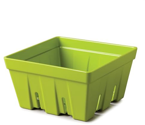 Zeal Fridge Storage Box for Fruits and Salad, Melamine Kitchen Storage Container – Wash and Serve Fruit & Salad Colander Box, Large 19cm (Lime)