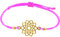Selfmade Jewelry Armband Damen Roségold Mandala Boho Style Makramee Armbändchen Inkl. Geschenk-Verpackung (Gold - Pink)