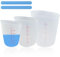 LPZMPZ 3 Stück Silikon Messbecher, Mischbecher Epoxidharz, Messbecher Epoxidharz 125 250 500 ml Silikonbecher zum Gießen mit Rührstab aus Silikon, für Epoxidharz Gießformen, Basteln, Labor