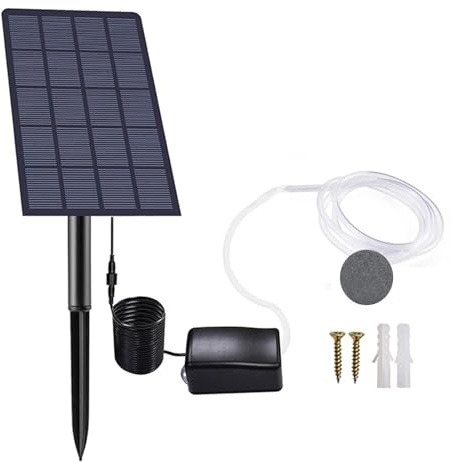 Solar-Sauerstoffpumpe – Solar-Teich-Luftpumpe, Sauerstoff-Luftpumpe | Sauerstoff-Teich-Wasser-Sauerstoffpumpe, Sauerstoff-betriebener Belüfter für Garten, Aquarium, Pool, Angeln