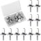 BOXOB 10pcs Surfboard Fin Screws, 316 Stainless Steel Paddle Board Fin Screw and Plate Surfboard Surfing Accessories with O-Rings for Surf Longboard & SUP