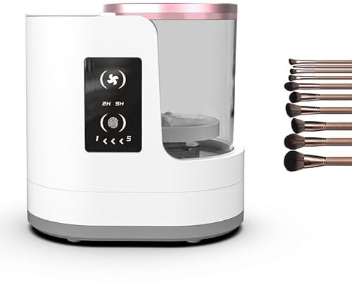 Nettoyeur Pinceau Maquillage Électrique avec Sécheur,Nettoyeur Pinceau Maquillage,Nettoyeur de pinceaux de maquillage électrique 3 en 1,Lave Pinceaux Maquillage Électrique pour Plupart des Pinceaux
