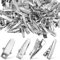 HJZHII 100 pinzas para el pelo de cocodrilo, 25 mm, pequeñas pinzas de metal para hacer lazos, mini pinzas de peluquería para manualidades, accesorios de arte