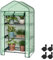 WOLTU Serre de Jardin, avec roulettes, 70x50x131cm, Bâche de Protection en PE 130g/m², Porte Zippée Enroulable, Serre d'Hivernage avec 3 Étagères, Intérieur et Extérieur, Vert