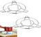 ZAHD Pack of 2 Gas Stove Burner Stand Gas Hob Ring Iron Gas Stove Top Attachment Wok Ring Stand for Pot Holder for Cookers for Hot Coffee on Gas Hob Milk Coffee Maker (Silver)