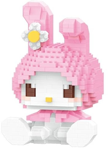 PP Pink Peachy Kitty Hallo Melody Hase Mini Bausteine Tiere Kawaii Klemmbausteine Bausatz