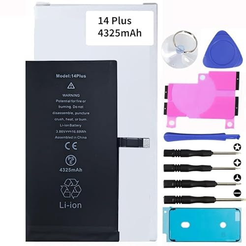 Batteryy Kit for iPhones Includes Waterproof Sticker, Battery Stickers, MAGNETIC Tools Battery Replacement for iPhone (iPhone 14 Plus)
