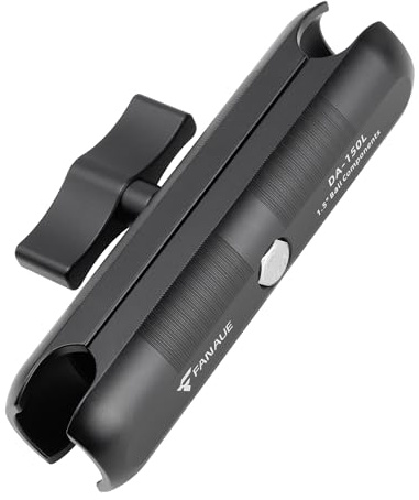 FANAUE Aluminum Alloy 1.5 Double Socket Arm, Compatible with RAM C Size 1.5 inch Ball Components | 38mm Ball Accessories, 360° Rotation Clamp Fits Phone Holder, GPS & Camera Mounts (6 Length)