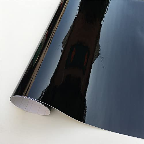 Black Gloss Car VINYL WRAP STICKER FILM CAR VINYL WRAPPING AIR BUBBLE FREE 1M x 1.52M