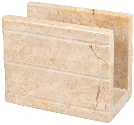 Creative Home Serviettenhalter aus natürlichem Champagner-Marmor, Beige Panda-Kollektion beige