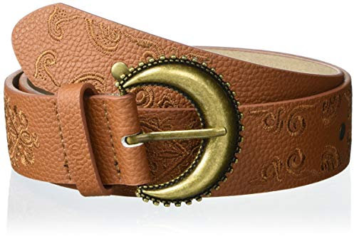 Desigual Damen Belt Boho Embroidery Grtel, Weinrot, 90 cm