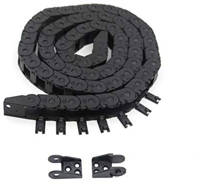 Befenybay 10 mm x 11 mm Länge 1 Meter schwarzer offener Kunststoffkabel Drahtträger Schleppkette Schleppleine R18 für 3D-Drucker und CNC-Maschinen (10 mm x 11 mm außen offen)