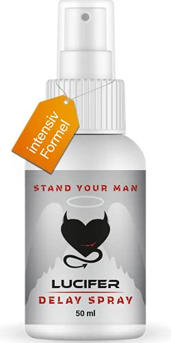 Lucifer Premium Delay Spray, Pump Verzögerungsspray für Männer bei vorzeitigen Samenerguss, Pumpspray für den Mann & Länger Sex - für langen Spaß + einen wundervollen Orgasmus