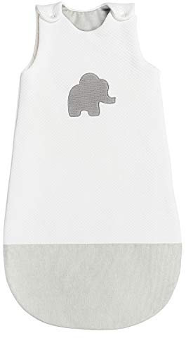 Nattou Ganzjahres-Schlafsack, Gesteppt, 90 cm, Tembo, Weiß/Grau