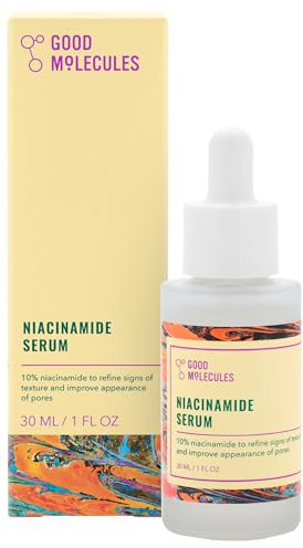 Good Molecules Niacinamide Serum 30 ml – 10 % Niamcinamid Balancing B3 Gesichtsserum für Akne, vergrößerte Poren, Tone, Textur, Brightening und Hydrating – vegan, Cruelty Free und pH 7.1