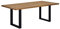 OUTLIV. Gartentisch, Aluminium/Teak Recycelt, wetterfest, für 8 Personen, FSC-Zertifiziert, rustikales Design, Maße: 200x100 cm, Anthrazit/Natur