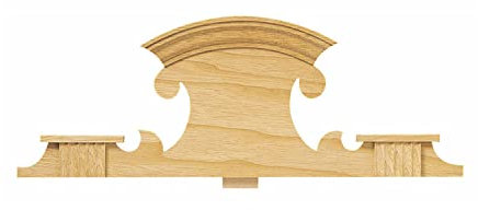 SELVA Zierteil, Aufsatz, Holzverzierung, aus Massivholz, roh, für Freischwinger- und Regulateurgehäuse