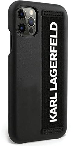 Karl Lagerfeld KLHCP12MSTKLBK Hülle für iPhone 12/12 Pro 6,1 schwarz Hartschalenkoffer