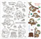 GLOBLELAND Silikonstempel Trägheit Klare Stempel Trägheit Transparente Stempel Tiere Clear Stamps für Kartenherstellung und DIY Scrapbooking Dekor