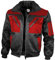 Qualitex - Pilotenjacke 4 in 1 - Kragen und Ärmel abtrennbar - mehrere Farben (5XL, Schwarz/Rot)