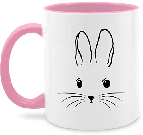 Tasse Tassen 325ml - Ostergeschenke - Hasen Kopf Simple I Hase einfach - 325 ml - Rosa - ostertassen, ostern oster ostertassen ostermotiv bunny oster-tassen osterhase ostern ostertasse