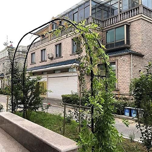 120-350 cm Breite Rosenbögen Gartenbogen Rankgitter Torbogen Für Kletterpflanzen Und Rosen Pergola Blumen Rankhilfe Hochzeit Deko Rosengestell Schwarz,W2.4M*H2.2M
