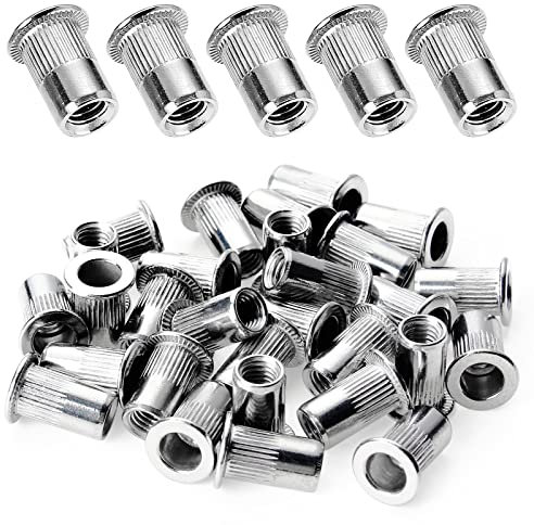 HSEAMALL 150 PZ M5 Dadi Rivetti in Acciaio Inox, Inserti Filettati a Testa Piatta Rivnuts Assortiti