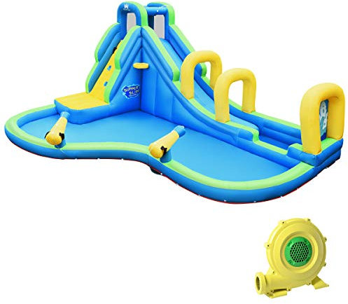 COSTWAY Castillo Hinchable para Niños con Tobogán Acuático 478x 366x242centímetros Infantil Castillo Inflable (con soplador)