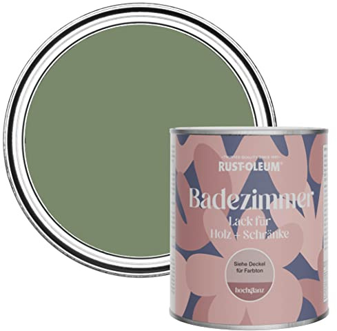 Rust-Oleum Green Moisture Resistant Bathroom Wood and Cabinet Paint in Gloss Finish - All Green 750ml