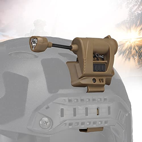 Luz táctica para casco, 4 modos de conversión, lámpara de casco de caza de ahorro de energía, linterna de casco militar, lámpara de casco Airsoft. (T)